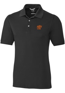 Cutter and Buck Oklahoma State Cowboys Mens Black Alumni Advantage Short Sleeve Polo