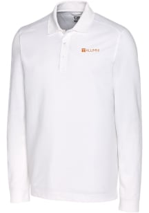 Cutter and Buck Tennessee Volunteers Mens White Alumni Advantage Long Sleeve Polo Shirt