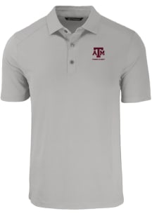Cutter and Buck Texas A&M Aggies Mens Grey Alumni Forge Recycled Short Sleeve Polo