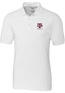 Cutter and Buck Texas A&M Aggies Mens White Alumni Advantage Short Sleeve Polo