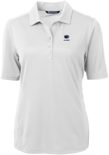 Cutter and Buck Penn State Nittany Lions Womens White Alumni Virtue Eco Pique Short Sleeve Polo Sh..