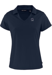 Cutter and Buck Penn State Nittany Lions Womens Navy Blue Alumni Daybreak V Neck Short Sleeve Polo..