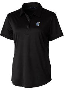 Cutter and Buck Kansas Jayhawks Womens Black Alumni Prospect Short Sleeve Polo Shirt