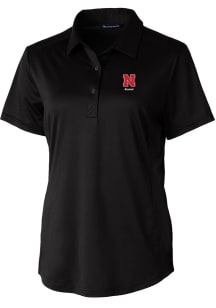 Cutter and Buck Nebraska Cornhuskers Womens Black Alumni Prospect Short Sleeve Polo Shirt