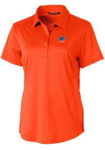 Cutter and Buck Florida Gators Womens Orange Alumni Prospect Short Sleeve Polo Shirt