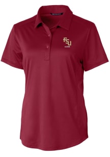 Cutter and Buck Florida State Seminoles Womens Red Alumni Prospect Short Sleeve Polo Shirt