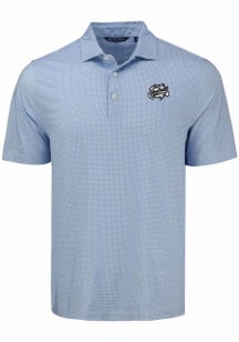 Cutter and Buck Omaha Storm Chasers Mens Blue Pike Diamond Dot Short Sleeve Polo