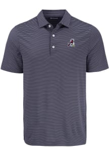 Cutter and Buck Springfield Cardinals Mens Navy Blue Forge Eco Fine Line Short Sleeve Polo