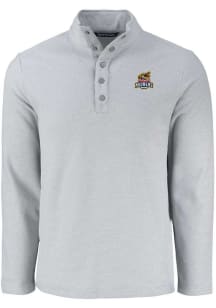 Cutter and Buck Toledo Mud Hens Mens Grey Hunts Point Long Sleeve Qtr Zip Pullover