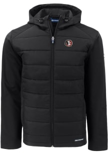 Cutter and Buck Florida State Seminoles Mens Black Vault Evoke Hood Medium Weight Jacket