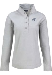 Cutter and Buck Columbus Clippers Womens Grey Hunts Point Qtr Zip