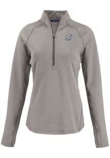 Cutter and Buck Columbus Clippers Womens Grey Pehastin Qtr Zip