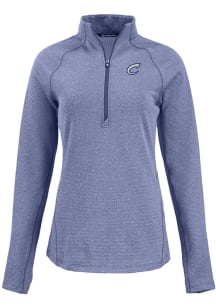 Cutter and Buck Columbus Clippers Womens Blue Pehastin Qtr Zip