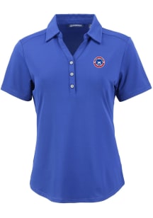 Cutter and Buck South Bend Cubs Womens Blue Forge Eco Polo Short Sleeve Polo Shirt
