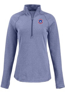 Cutter and Buck South Bend Cubs Womens Blue Pehastin Qtr Zip