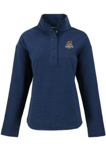 Cutter and Buck Toledo Mud Hens Womens Navy Blue Hunts Point Qtr Zip
