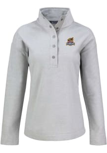 Cutter and Buck Toledo Mud Hens Womens Grey Hunts Point Qtr Zip