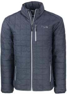 Cutter and Buck Atlanta Braves Mens Anthracite Mono Rainier PrimaLoft Big and Tall Lined Jacket