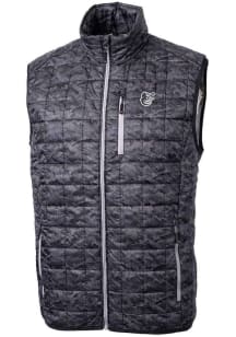 Cutter and Buck Baltimore Orioles Mens Black Mono Rainier PrimaLoft Printed Sleeveless Jacket
