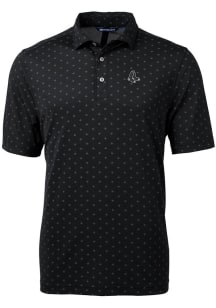 Cutter and Buck Boston Red Sox Black Mono Virtue Eco Pique Tile Big and Tall Polo