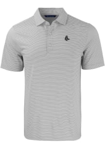 Cutter and Buck Boston Red Sox Grey Mono Forge Double Stripe Big and Tall Polo