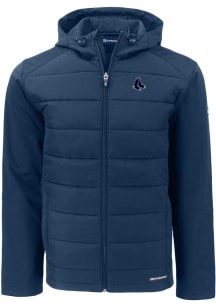 Cutter and Buck Boston Red Sox Mens Navy Blue Mono Evoke Hood Medium Weight Jacket
