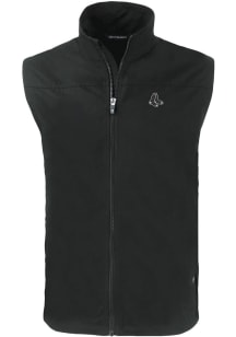Cutter and Buck Boston Red Sox Mens Black Mono Charter Sleeveless Jacket