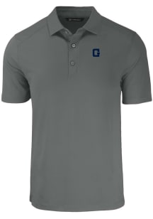 Cutter and Buck Georgetown Hoyas Mens Grey Vault Forge Recycled Short Sleeve Polo