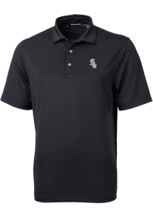 Cutter and Buck Chicago White Sox Mens Black Mono Virtue Eco Pique Short Sleeve Polo