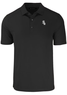 Cutter and Buck Chicago White Sox Mens Black Mono Forge Recycled Short Sleeve Polo