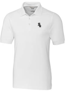 Cutter and Buck Chicago White Sox Mens White Mono Advantage Short Sleeve Polo