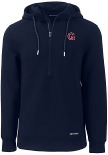 Cutter and Buck Gonzaga Bulldogs Mens Navy Blue Vault Roam Long Sleeve Hoodie