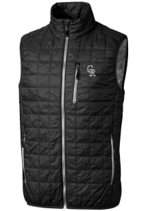 Cutter and Buck Colorado Rockies Big and Tall Black Mono Rainier PrimaLoft Style Mens Vest