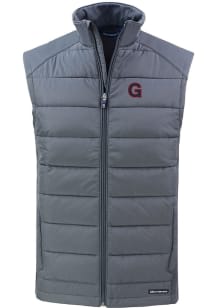 Cutter and Buck Gonzaga Bulldogs Mens Grey Vault Evoke Sleeveless Jacket