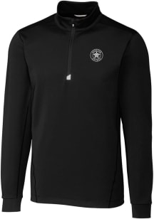 Cutter and Buck Houston Astros Mens Black Mono Traverse Big and Tall Qtr Zip