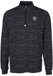 Cutter and Buck Houston Astros Mens Black Mono Traverse Camo Big and Tall Qtr Zip
