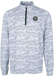 Cutter and Buck Houston Astros Mens Charcoal Mono Traverse Camo Big and Tall Qtr Zip