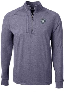 Cutter and Buck Houston Astros Mens Navy Blue Mono Adapt Eco Knit Big and Tall Qtr Zip