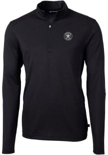 Cutter and Buck Houston Astros Mens Black Mono Virtue Eco Pique Big and Tall Qtr Zip