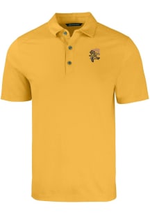 Cutter and Buck Grambling State Tigers Mens Gold Vault Forge Recycled Short Sleeve Polo