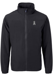 Cutter and Buck Los Angeles Angels Mens Black Mono Charter Eco Big and Tall Light Weight Jacket