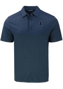 Cutter and Buck Los Angeles Angels Mens Navy Blue Mono Forge Recycled Short Sleeve Polo