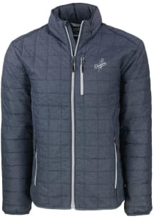 Cutter and Buck Los Angeles Dodgers Mens Anthracite Mono Rainier PrimaLoft Big and Tall Lined Jack..