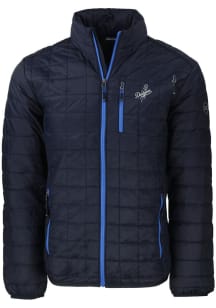 Cutter and Buck Los Angeles Dodgers Mens Navy Blue Mono Rainier PrimaLoft Filled Jacket