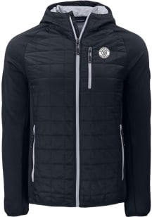 Cutter and Buck Milwaukee Brewers Mens Black Mono Rainier PrimaLoft Hybrid Medium Weight Jacket