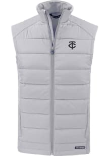 Cutter and Buck Minnesota Twins Mens Charcoal Mono Evoke Sleeveless Jacket