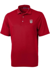 Cutter and Buck Oklahoma Sooners Cardinal SEC Virtue Eco Pique Big and Tall Polo