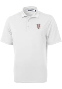 Cutter and Buck Oklahoma Sooners White SEC Virtue Eco Pique Big and Tall Polo