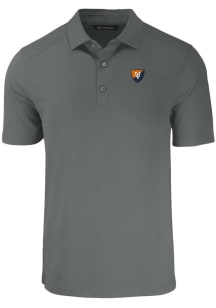 Cutter and Buck Illinois Fighting Illini Mens Grey Vault Forge Recycled Short Sleeve Polo