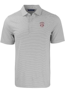 Cutter and Buck Oklahoma Sooners Grey SEC Forge Double Stripe Big and Tall Polo